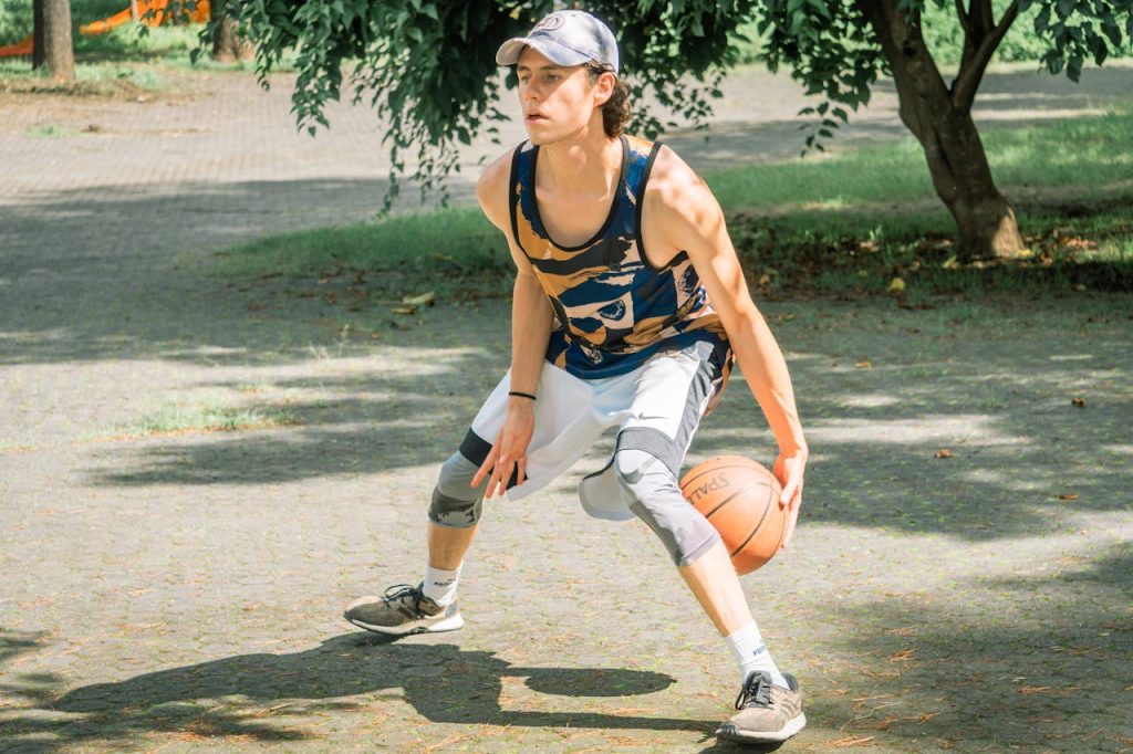 Man Dribbling a Basketball